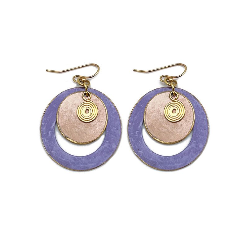 Purple Circles Earrings (EP803)
