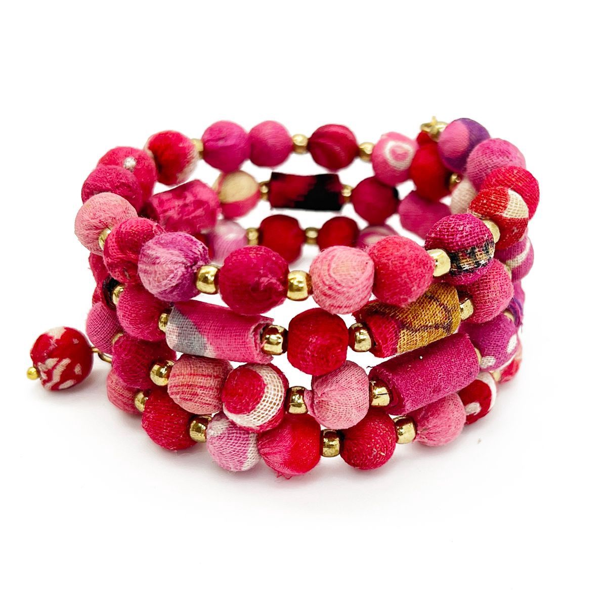 Fabric Coil Bracelet - Blush