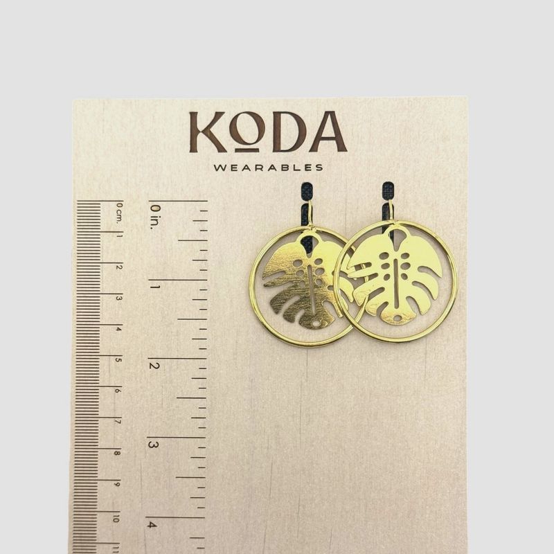 Gold Palm Leaf Earrings