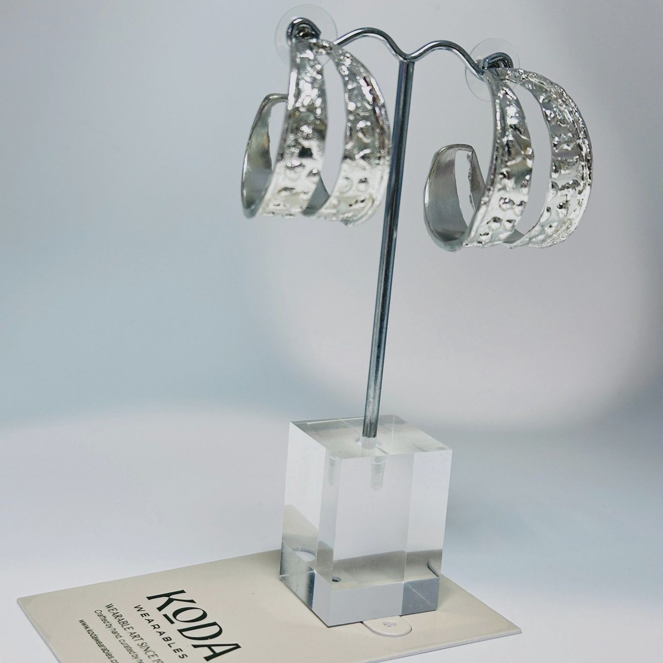 &quot;Lucy&quot; Hoops, Color: Silver