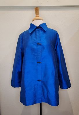 Anu &quot;Cobalt/Beach&quot; Silk Shirt(15982)