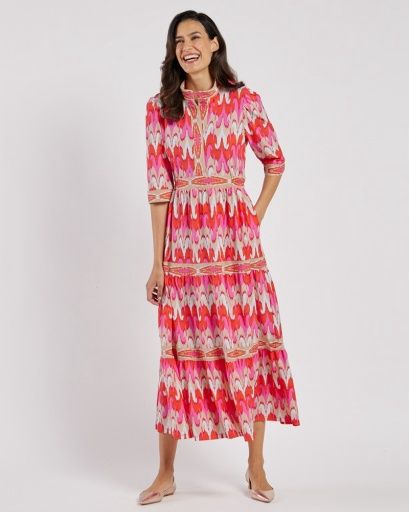 Jude Connally &quot;CANDY&quot; Maxi Dress, Colour: PARADISE IKAT PEONY, Size: XL