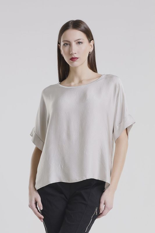 Tina Stephens Venus Viscose Sheen Top (BSS235) One Size - Champagne