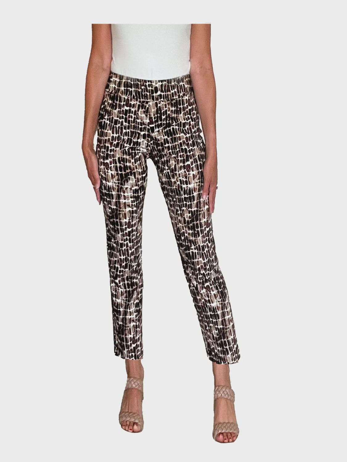 Krazy Larry Pull on Pant (P507) Brown Reptile