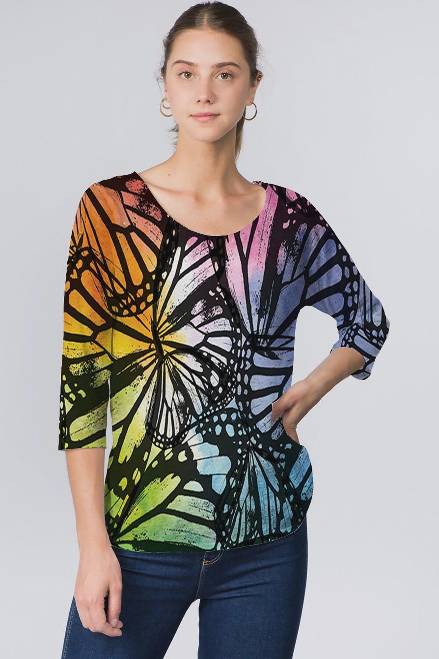 Et&#39;Lois Fiona Top (973) Butterfly Wings
