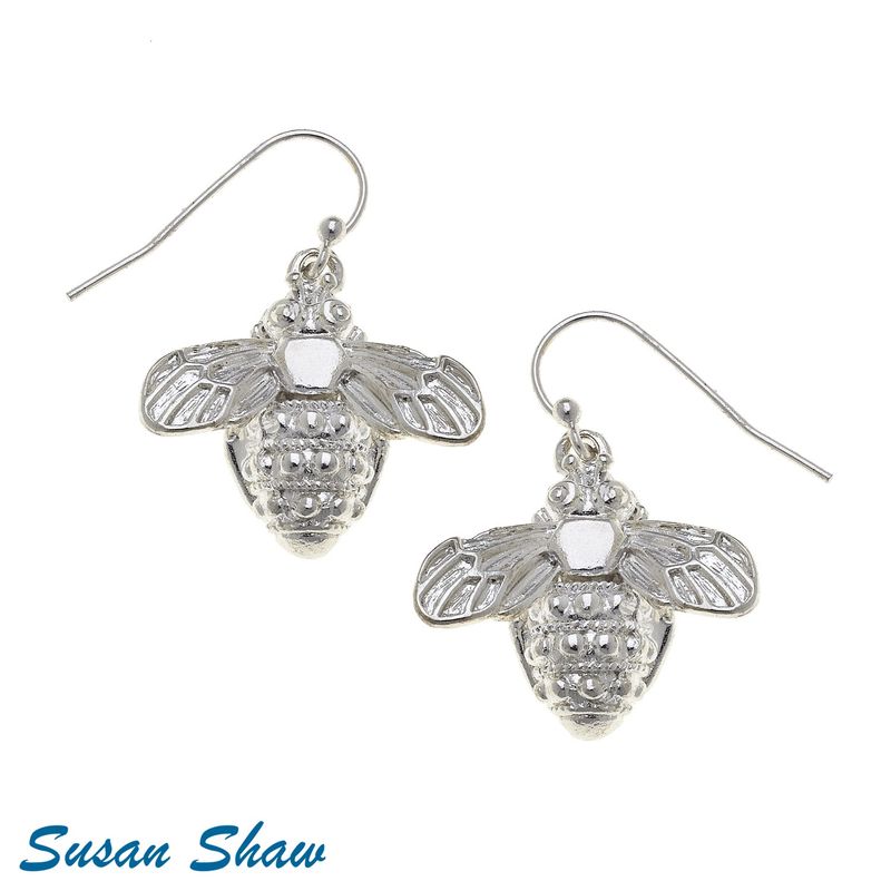 Bee on Wire Hook Earrings