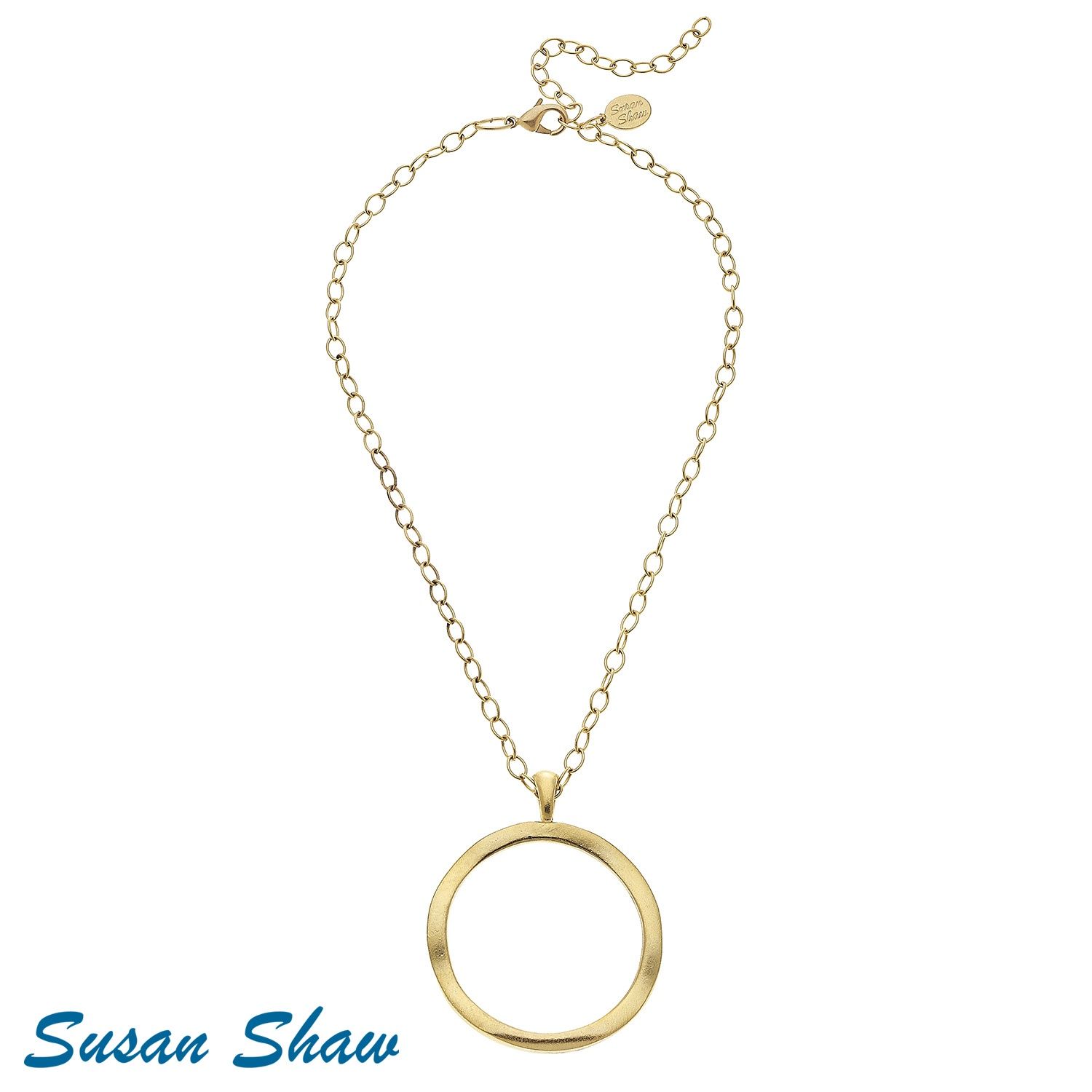Handcast Ring Necklace, Material: Gold