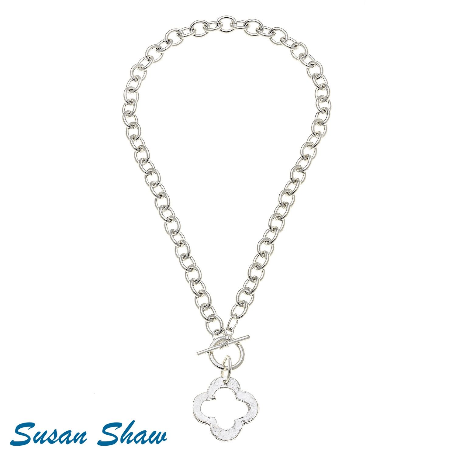 NL Open Clover Front Toggle, Material: Silver