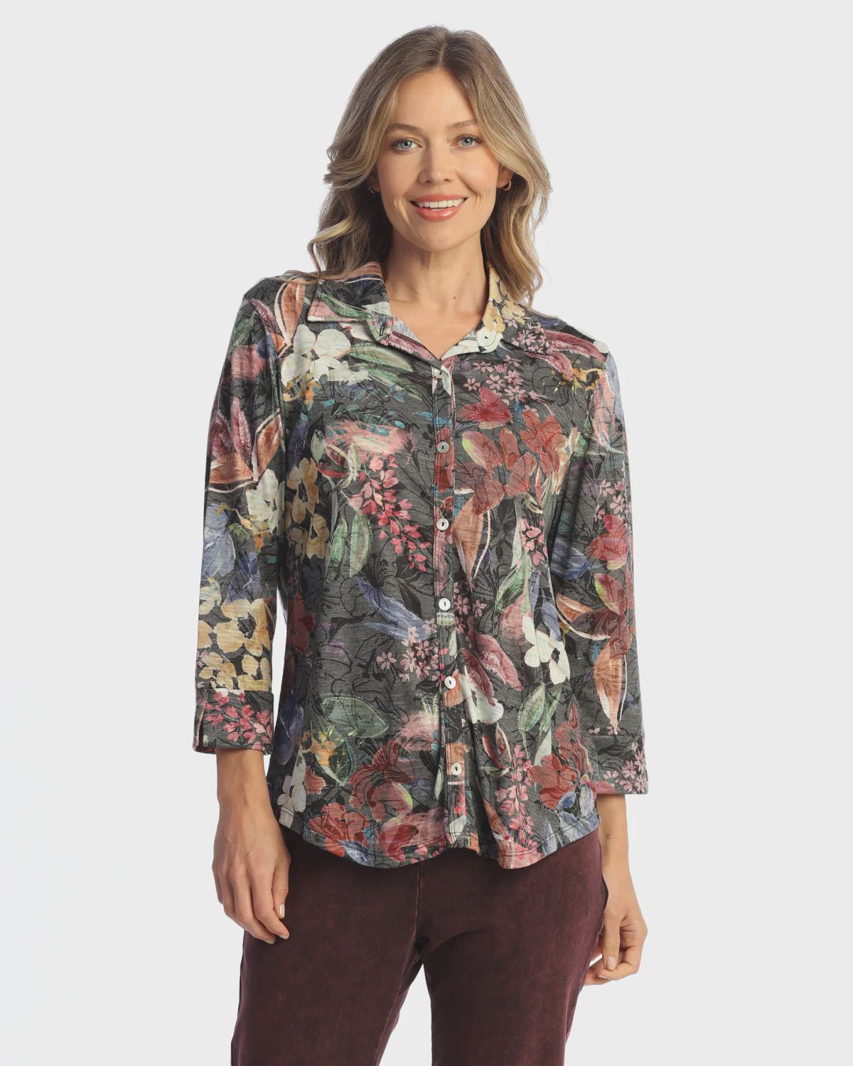 Jess &amp; Jane Juliet Button Down Shirt (SG1-2141)