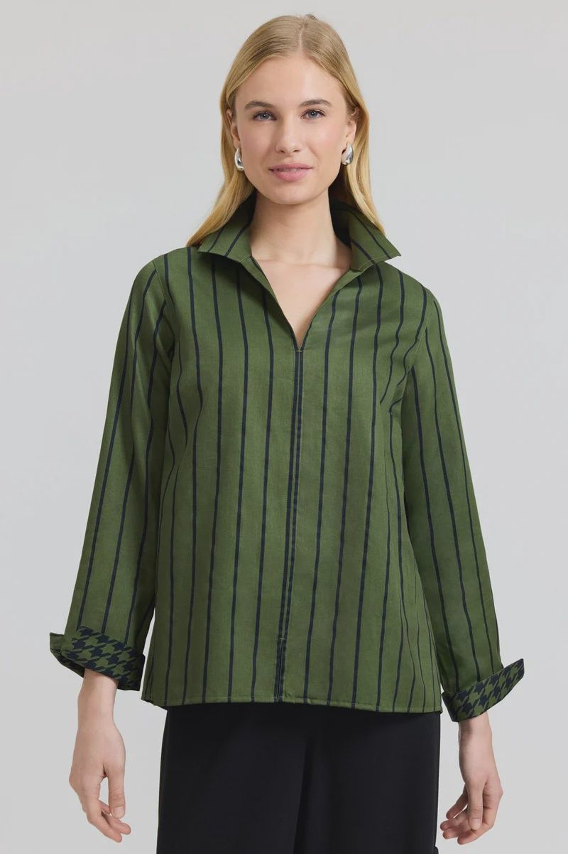 Foxcroft Agnus Blouse (203715) Basil