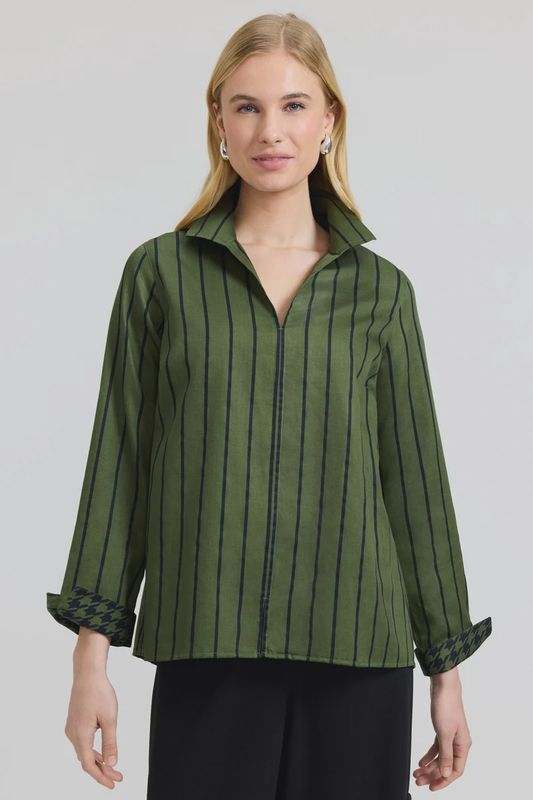 Foxcroft Agnes Blouse (203715) Basil