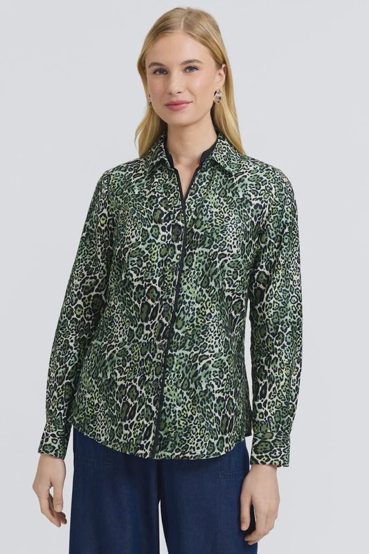 Foxcroft Marlee Blouse (203830) Basil