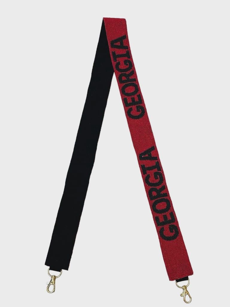 Game Day Beaded Purse Strap - Georgia
