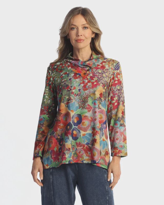 Jess and Jane Potpourri Cowl Neck Top (NB6-1978)