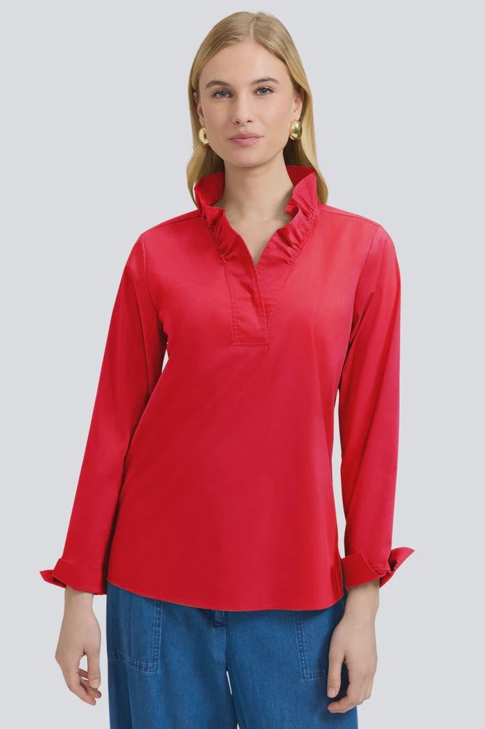 Foxcroft Tammy Blouse (204556) Red