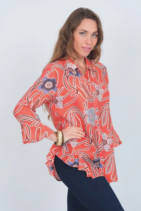 Lior Happy Blouse (25) Coral