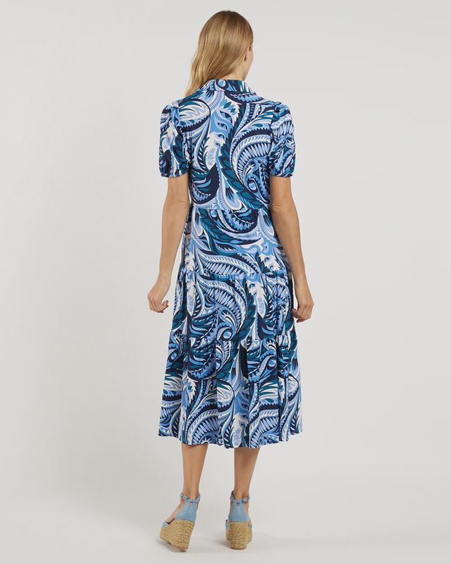 Jude Connally PORTIA Dress - Sundance Paisley Navy &amp; Peacock