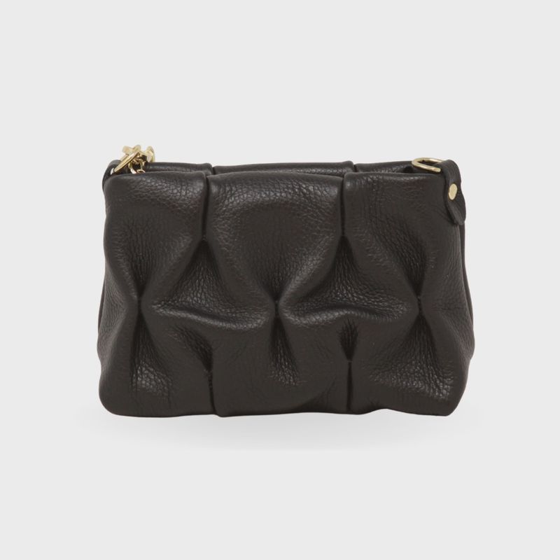Italian Leather Quilted Crossbody Purse