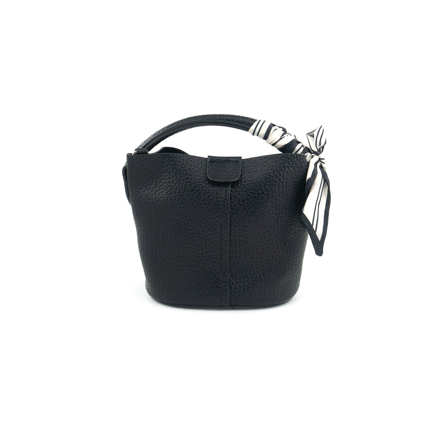 BC Bags Scarf Accent Handbag (2629), Color: Black