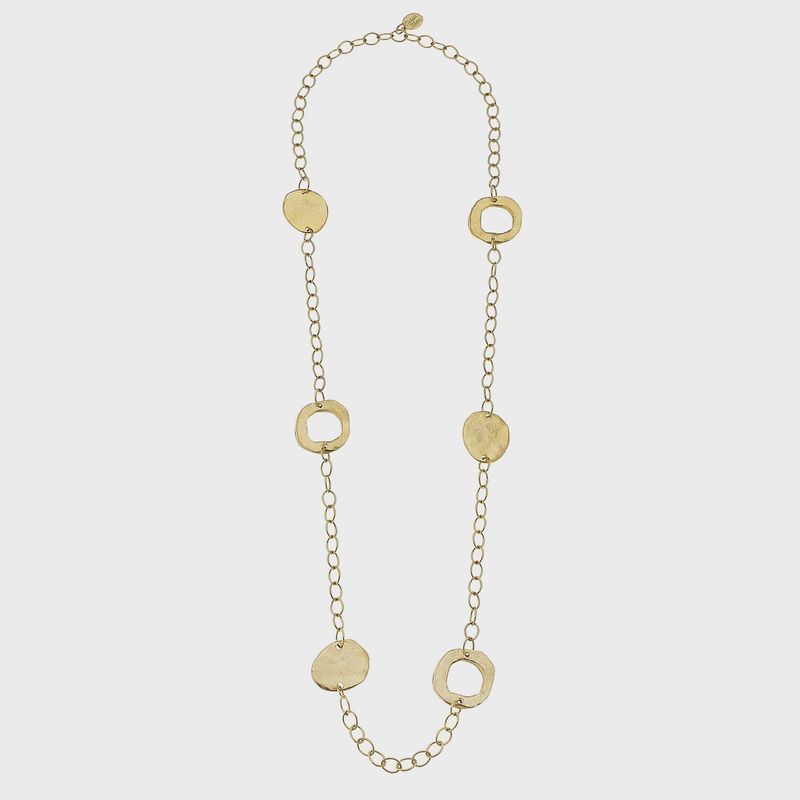 Circle Long Chain Necklace (3432R)