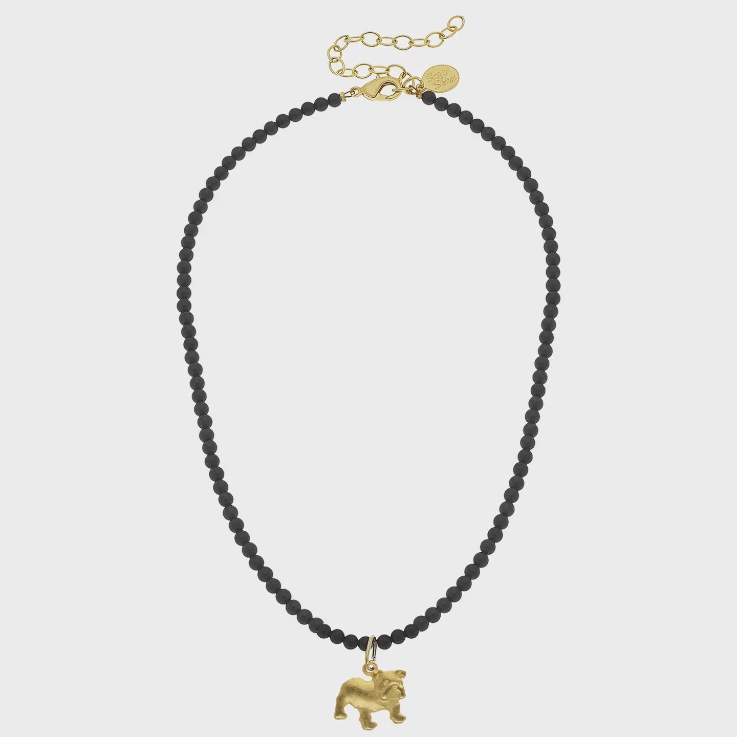 Bulldog Black Onyx Alys Necklace (3025bk)