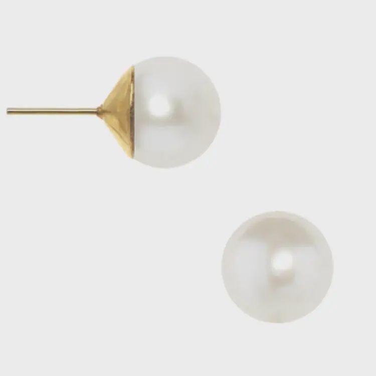Shell Pearl Studs (1007w)