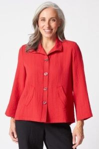 Habitat Express Solid Pleat Back Jacket (30649) Ruby