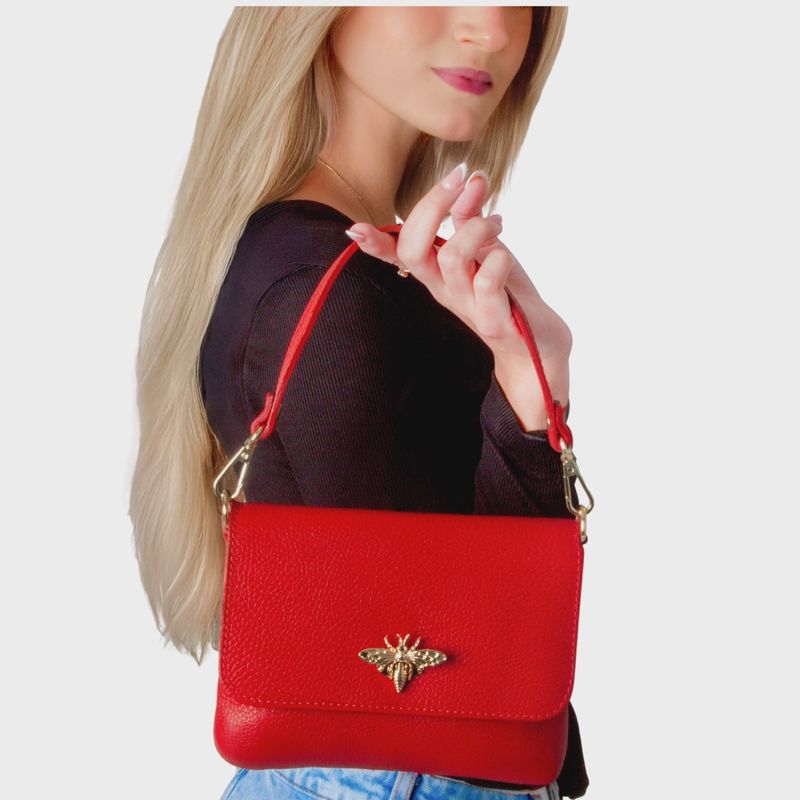 Italian Leather Butterfly Crossbody Bag (GF1150)