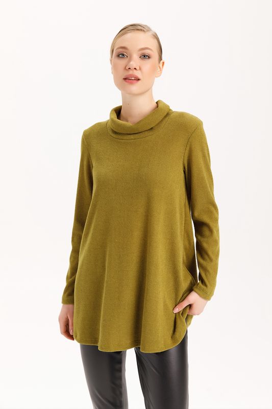 Isle Cowl Neck Tunic (421-0645) Lime