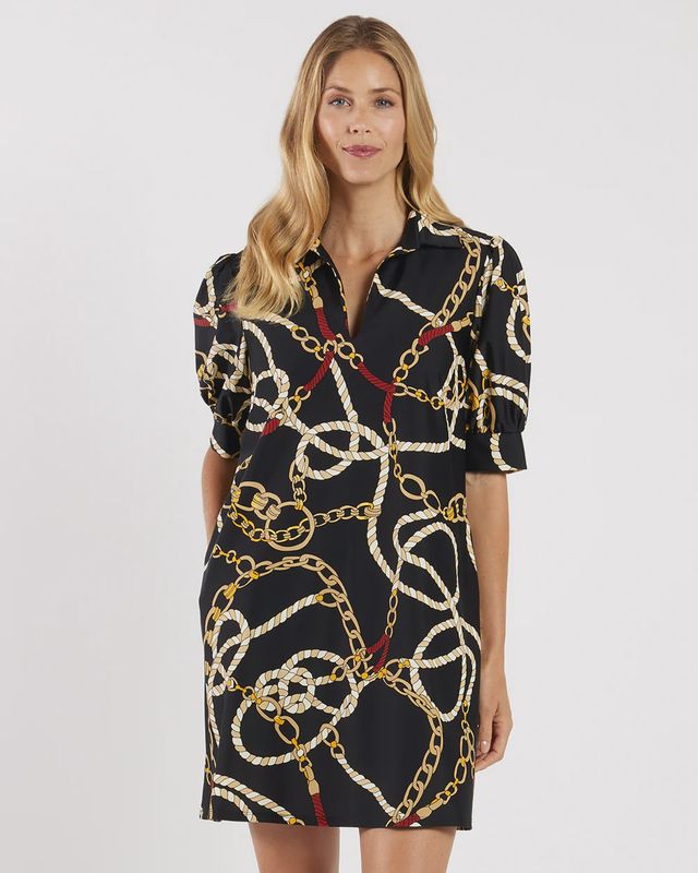 Jude Connally &quot;Emerson&quot; Dress - Ribbons and Chains Black