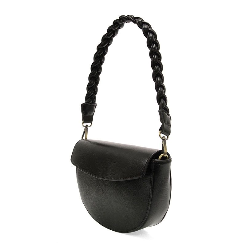 &quot;Linda&quot; Cresent Purse - Black