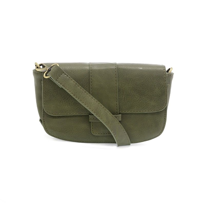&quot;Becca&quot; Baguette Convertible Crossbody - Dark Basil