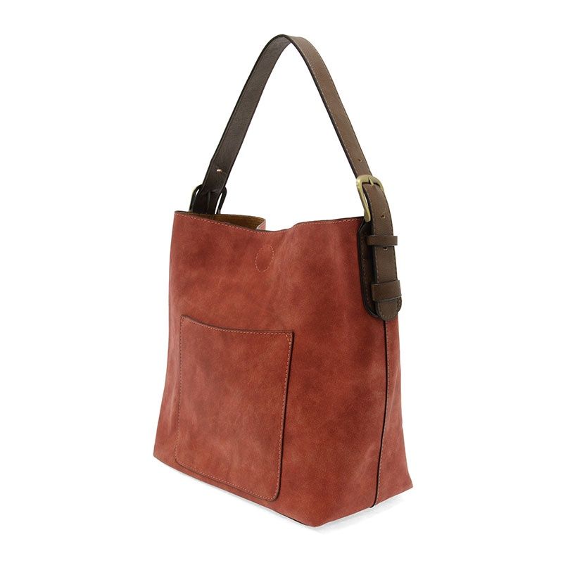 Faux Suede Hobo Shoulderbag - Rust