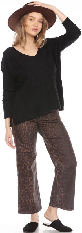 Flora Ashley Reversible Denim Print Pant (9863)