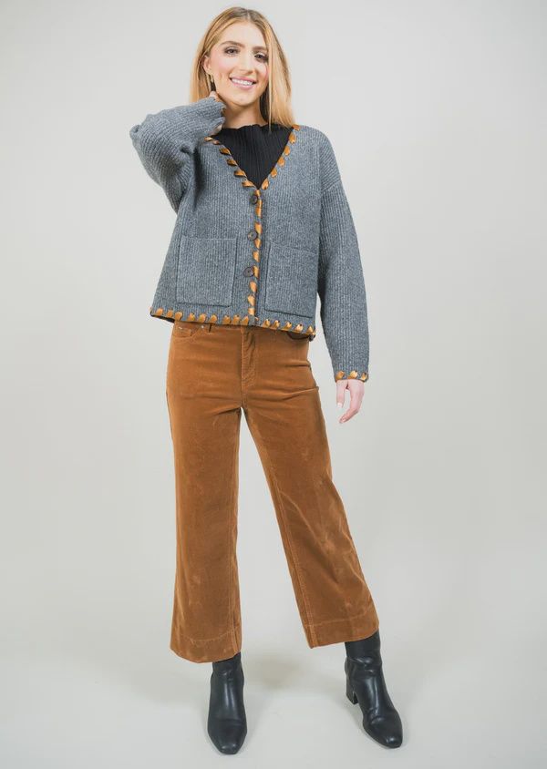 Lisette L Charlene Coduroy Wide Crop Pants (925-1352) Cognac