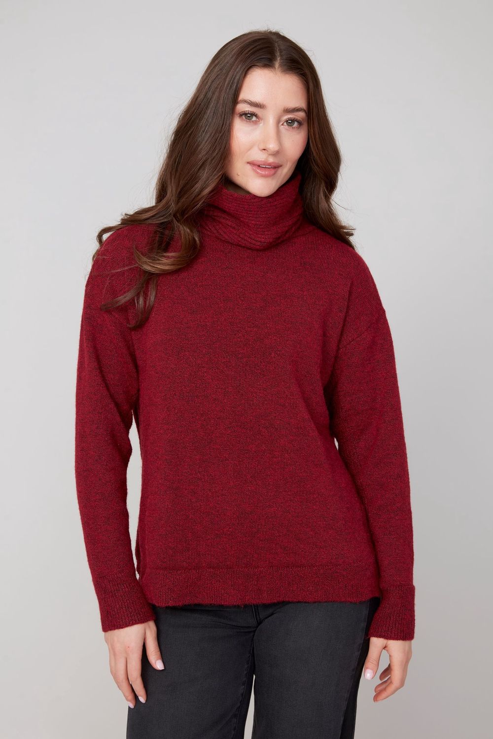 Renuar Turtleneck Sweater (R6946) Heather Red