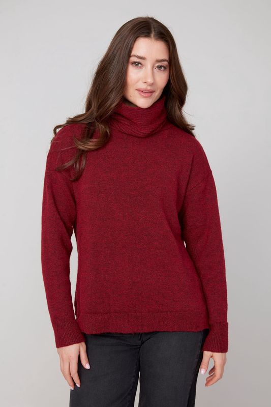 Renuar Turtleneck Sweater (R6946) Heather Red