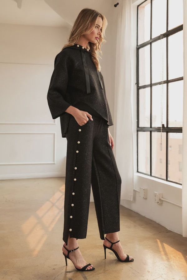 Joh. Farrah Pearl Pant (7426) Black with Glitter