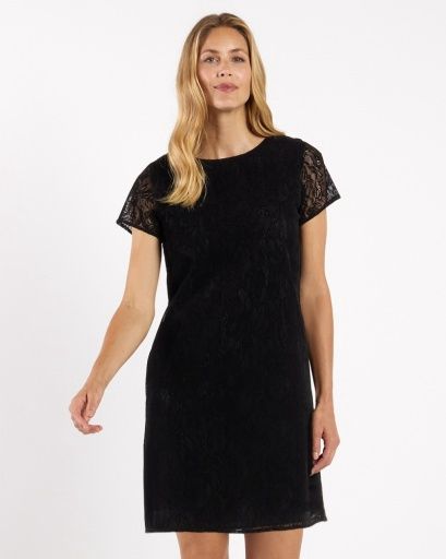 Jude Connally ELLA Lace Dress - Black Scallop, Size: XS