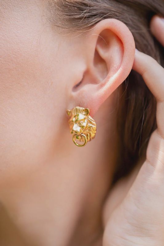 Lion Door Knocker Earrings