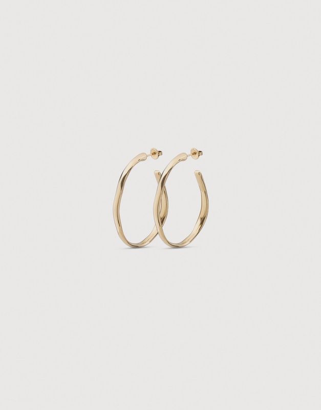 Open Hoop Earrings - Gold
