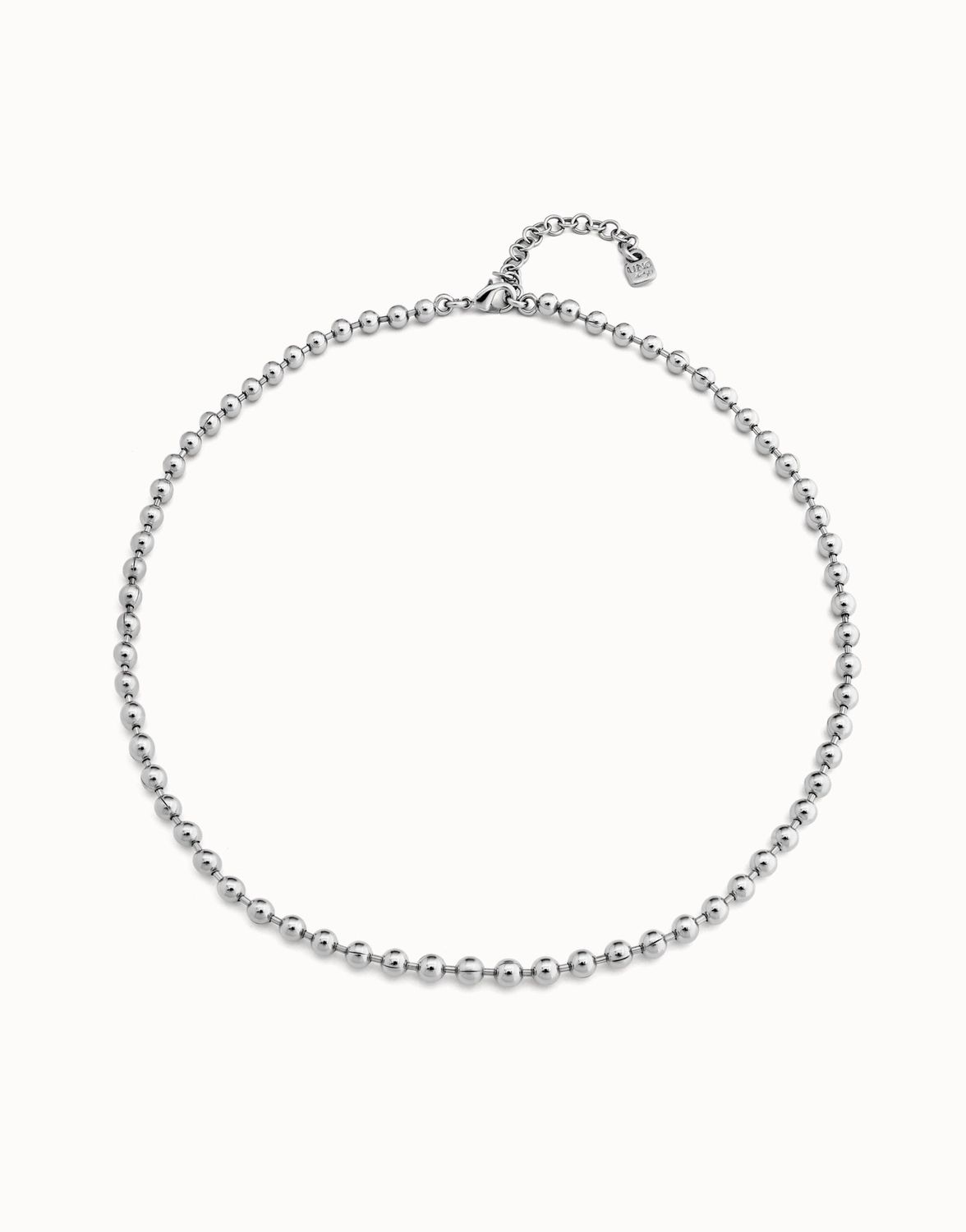 Short Beaded Necklace - Silver