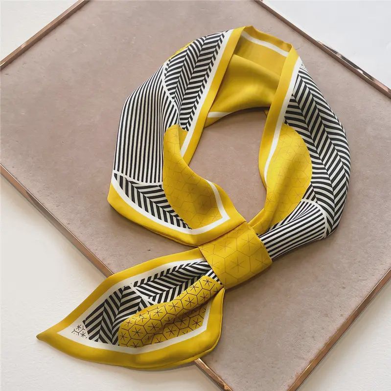 Loop Scarf - Yellow Angles Print