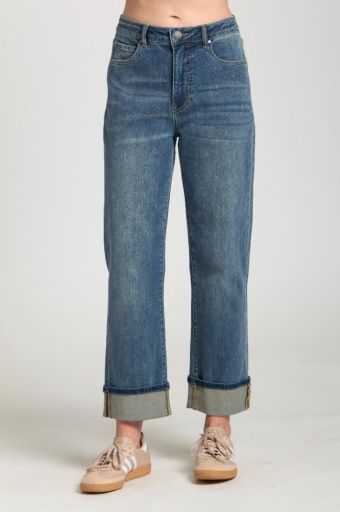 APNY Roll Cuff Jean (C175) Medium Indigo