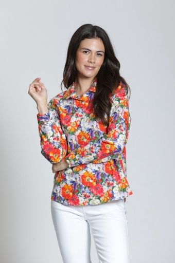 APNY Classic Button Up Shirt (T37P/C-343D/CT) Multicolor Floral