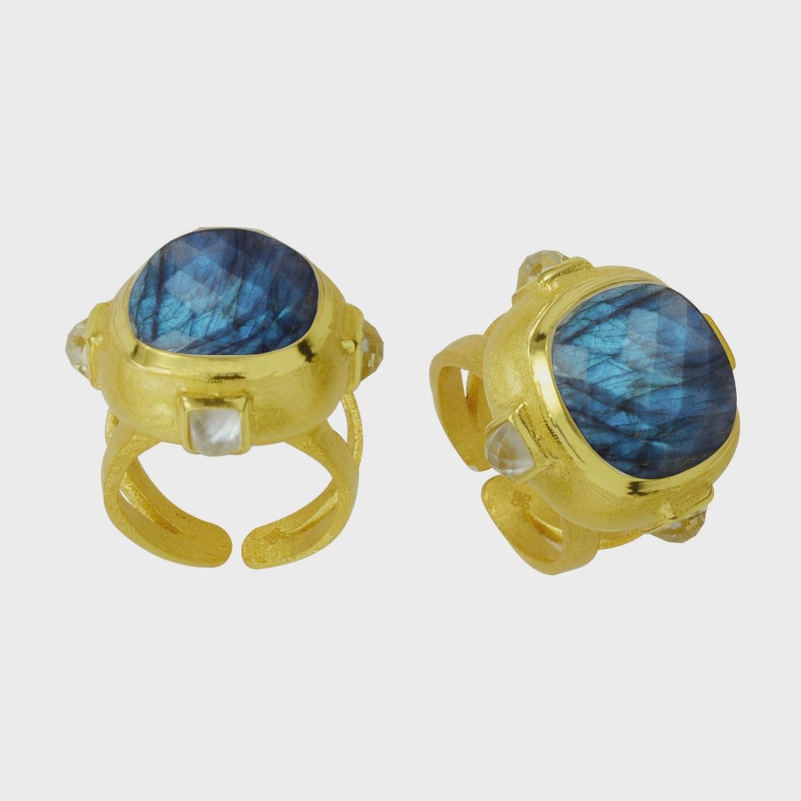 Dominique Ring (JA167), Color: Labrodite, Size: 6