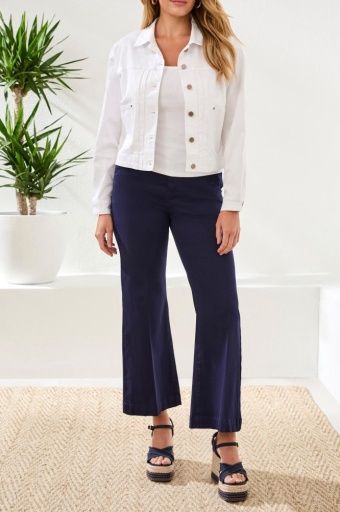 Tribal Jacket with Back Pleats (3075O-2020W) White, Size: XS