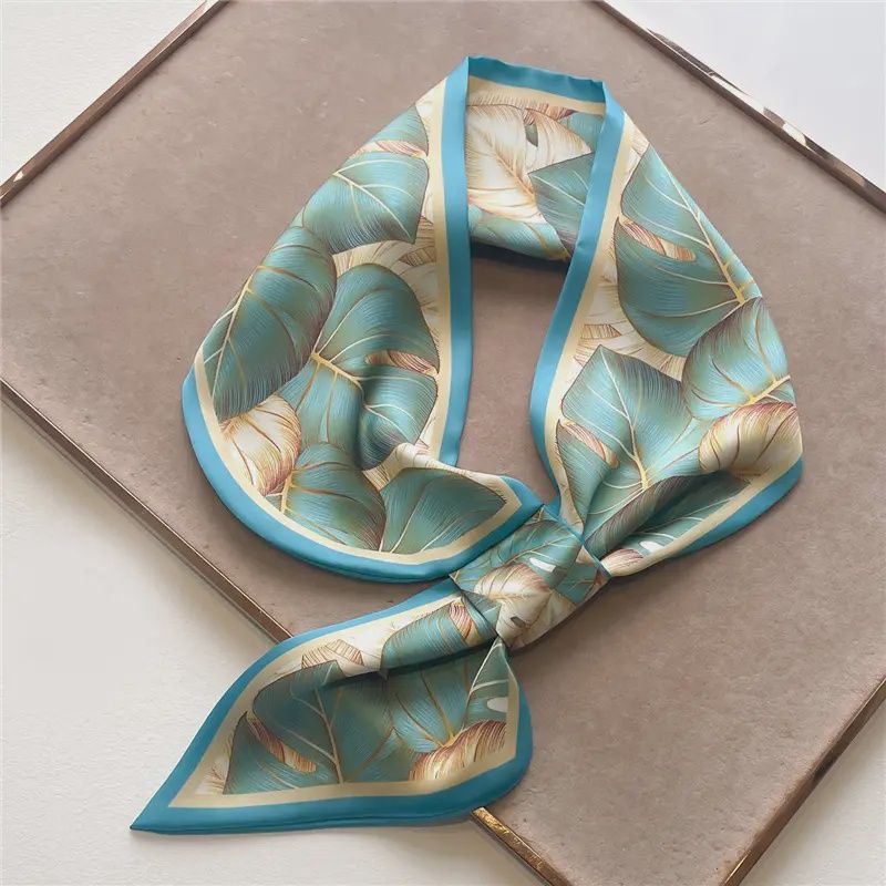 Loop Scarf-Aqua Fronds