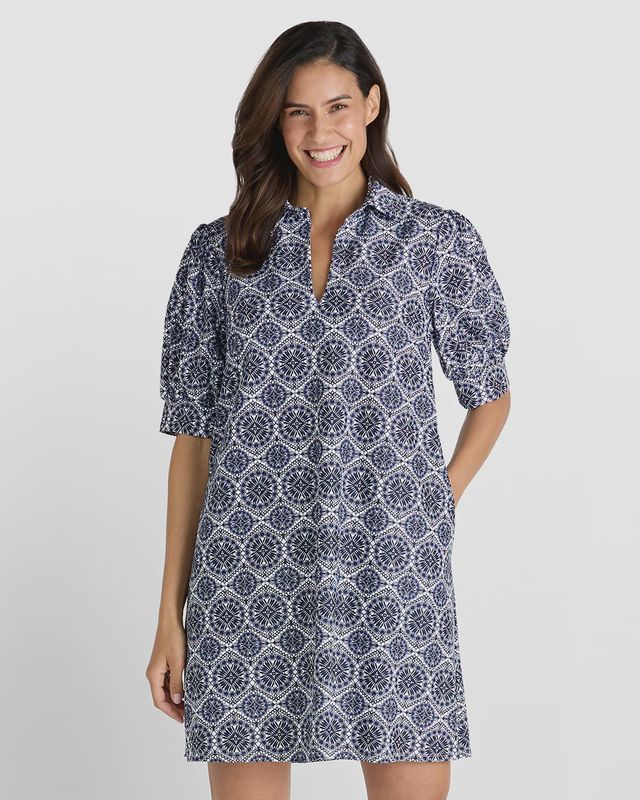 Jude Connally Emerson Dress Medallion Navy