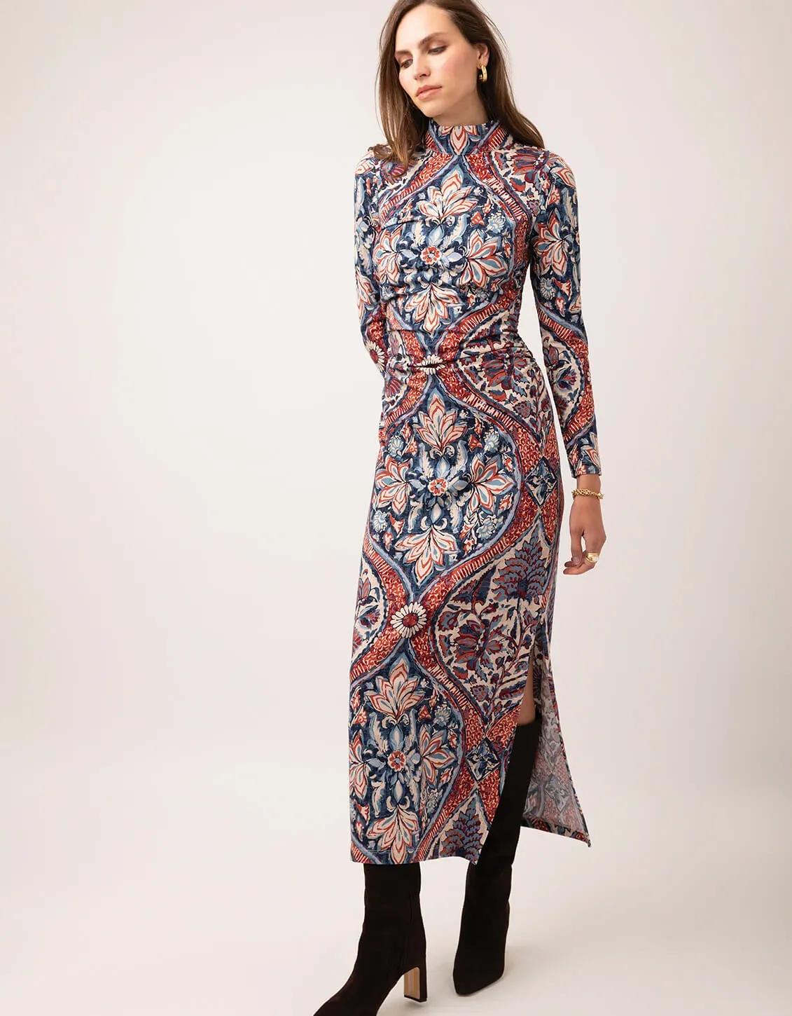 Spartina Marlissa Midi Dress Japonica - Red, Size: Small
